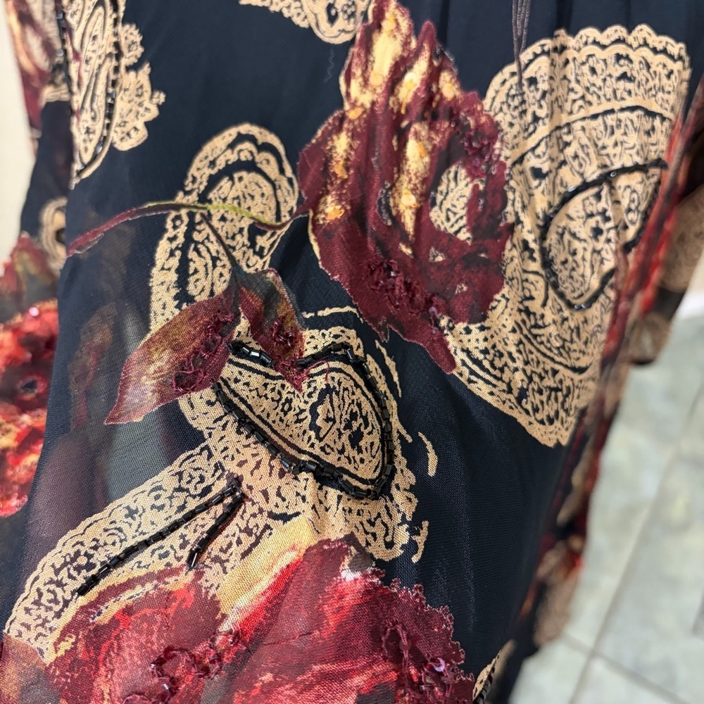 Women’s 2X Made in India Rayon Whimsigoth Vampire Grunge Dark Romantic Boho - Picture 6 of 15
